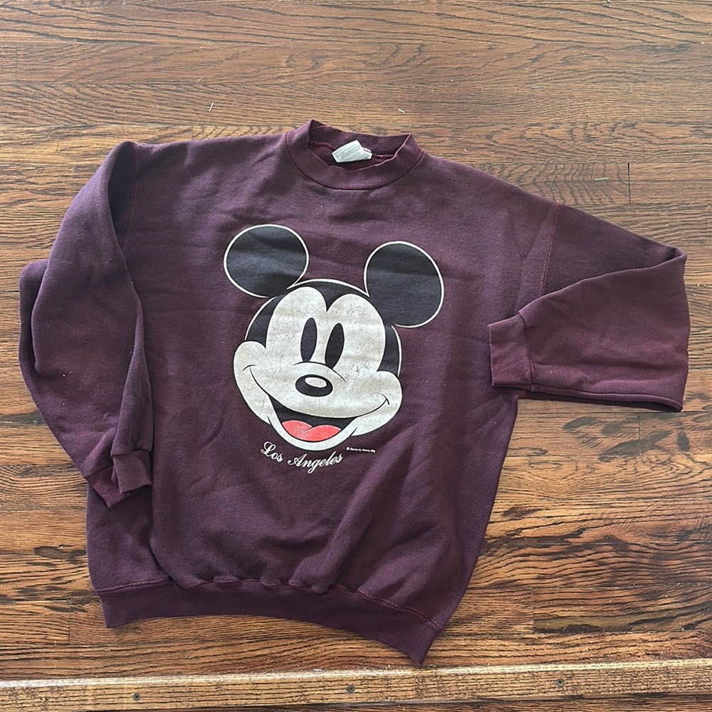 ✨ Vintage Disney Mickey Mouse Los Angeles Sweatshirt Sherry Mfg 1980s✨